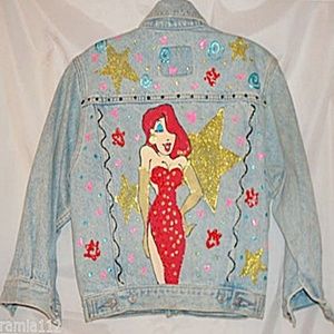 Gap Hand Painted Jessica Rabbit Denim Jacket